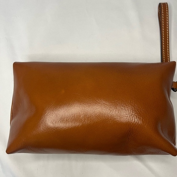 Patricia Nash Valerie Fold-over Leather Clutch Wristlet - Tan - Picture 4 of 6